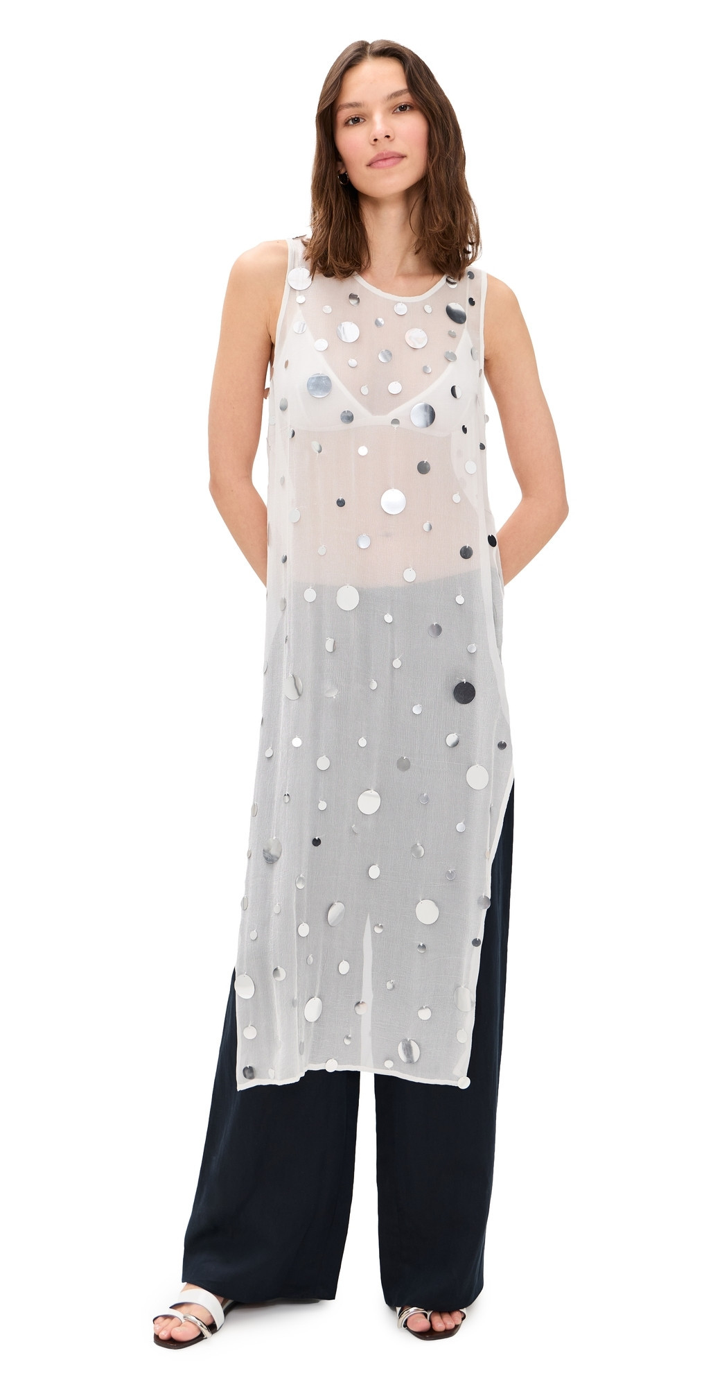 Chan Luu Chloe Sequin Tunic White One Size | Shopbop