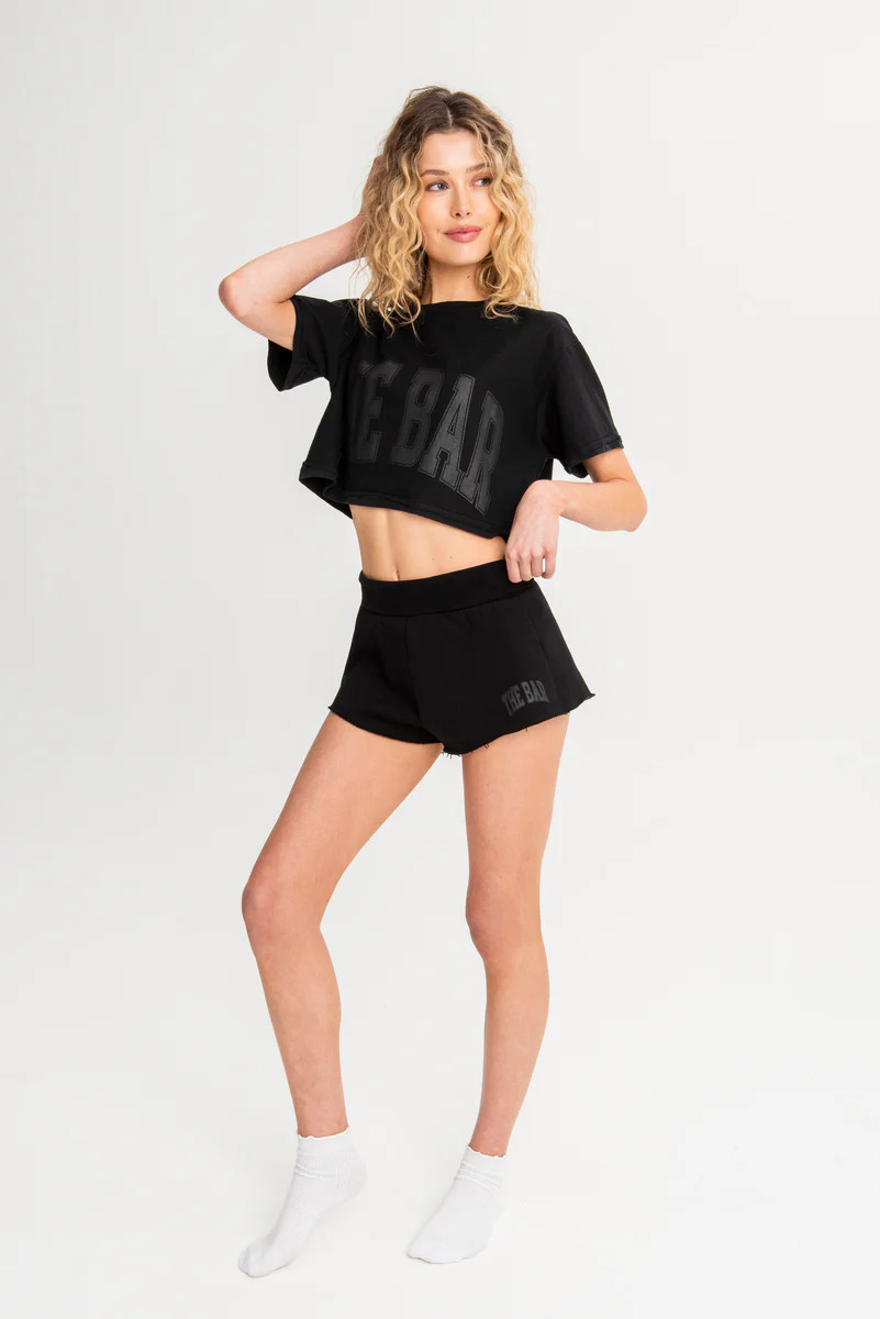 FOLD OVER SHORT - BLACK / BLACK | The Bar