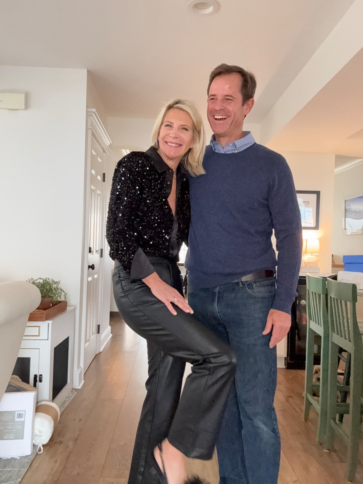 Looking forward to the holidays in some new stuff from J.McLaughlin!!  Seriously -both of us looove the brand. Every man could use a cashmere sweater, right?  I’m loving this sequin button down top paired with vegan leather pants. Must-try!

#LTKOver40 #LTKMens #LTKHoliday