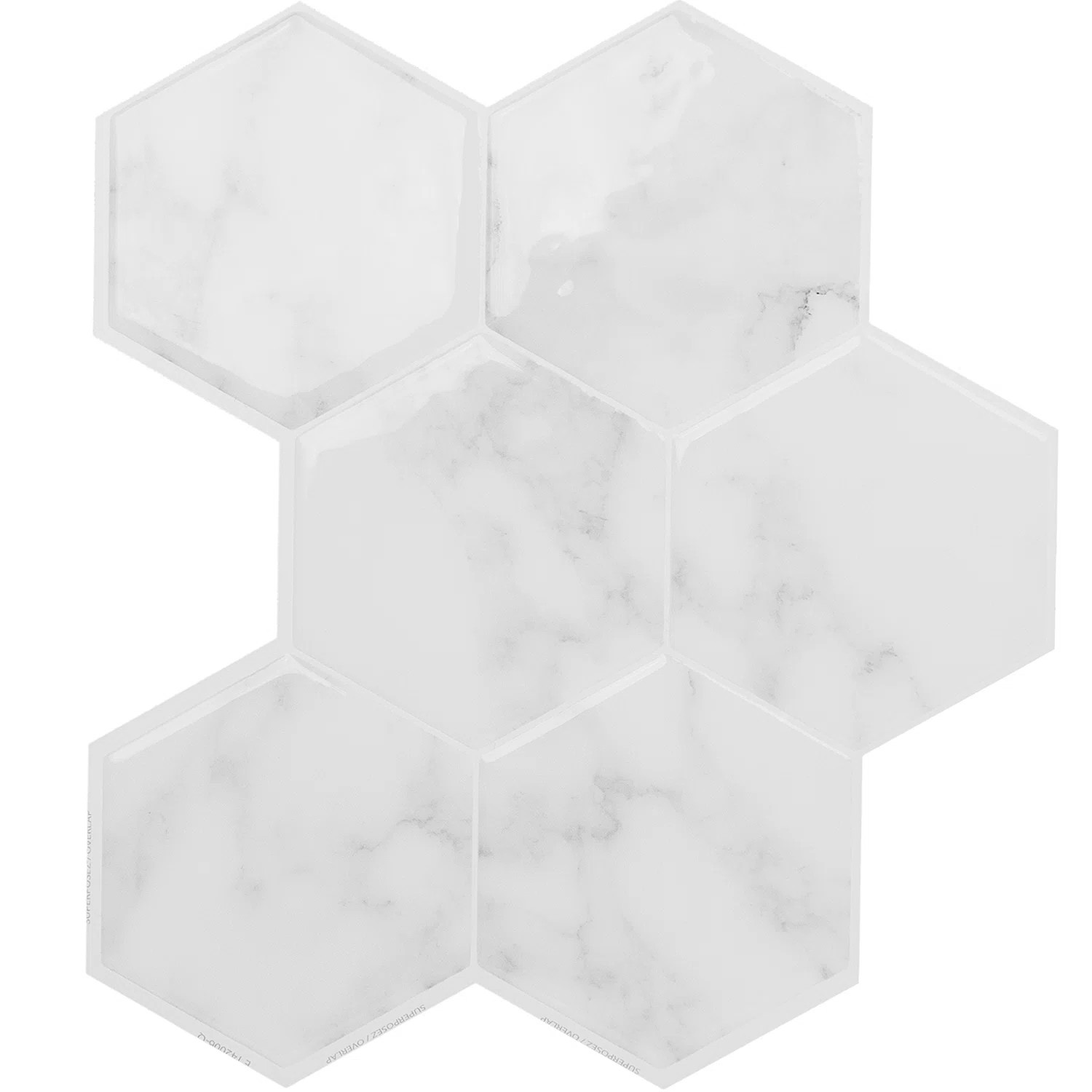 Smart Tiles Peel and Stick Gel Backsplash Tile Hexa 10'' x 11'' (Set of 4) & Reviews - Wayfair Canada | Wayfair North America