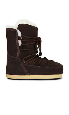 MOON BOOT Evx Shearling Boot in Dark Brown from Revolve.com | Revolve Clothing (Global)