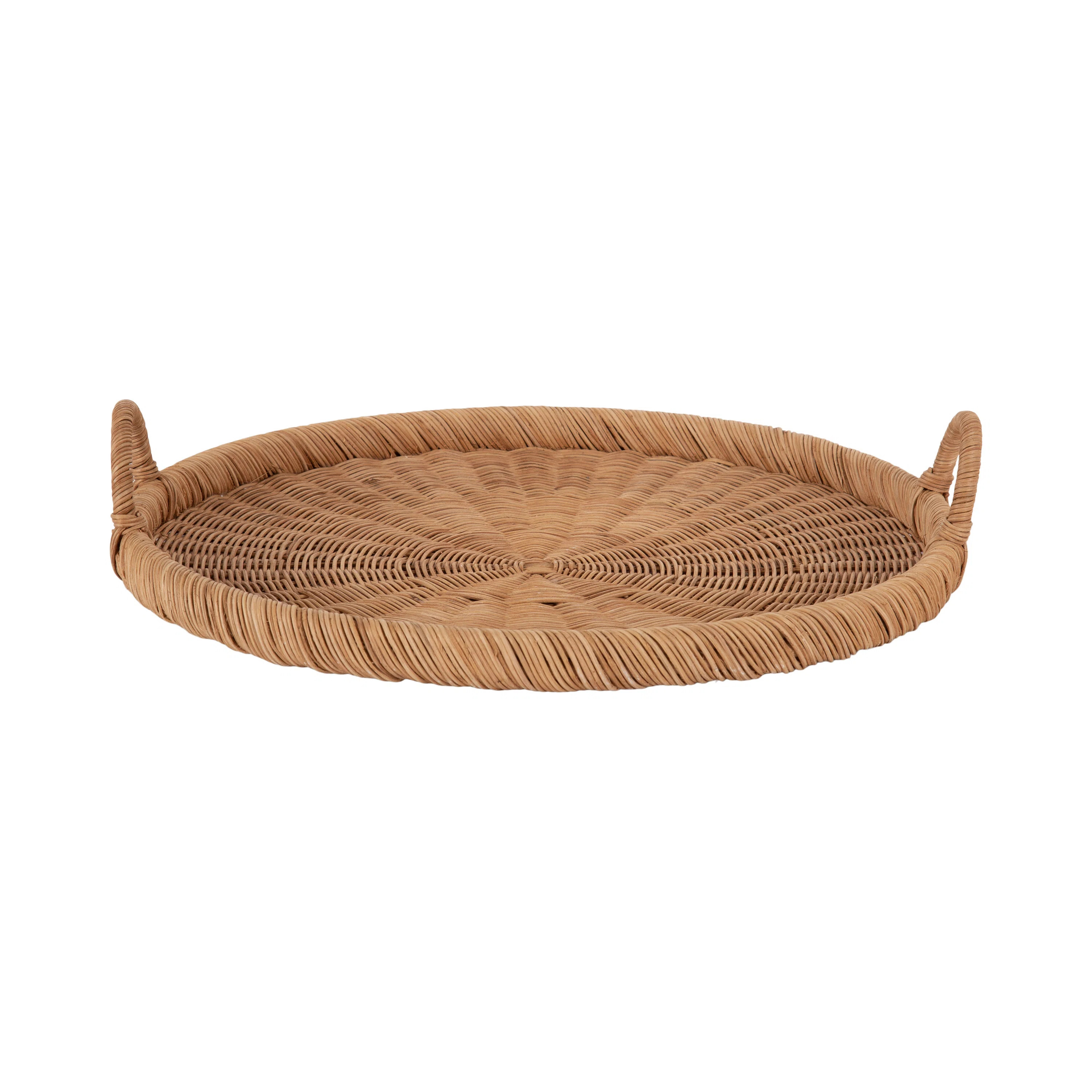Round Woven Rattan Tray | Wayfair North America