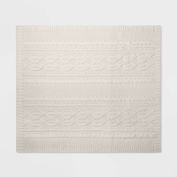 Cable Knit Chenille Throw Blanket - Threshold™ | Target