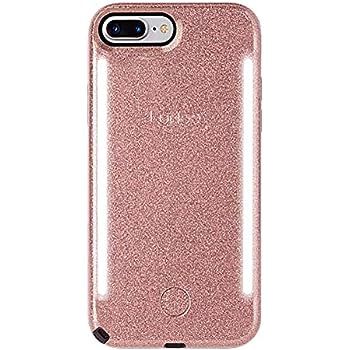 LuMee Duo Phone Case, Rose Glitter | Front & Back LED Lighting, Variable Dimmer | Shock Absorptio... | Amazon (US)