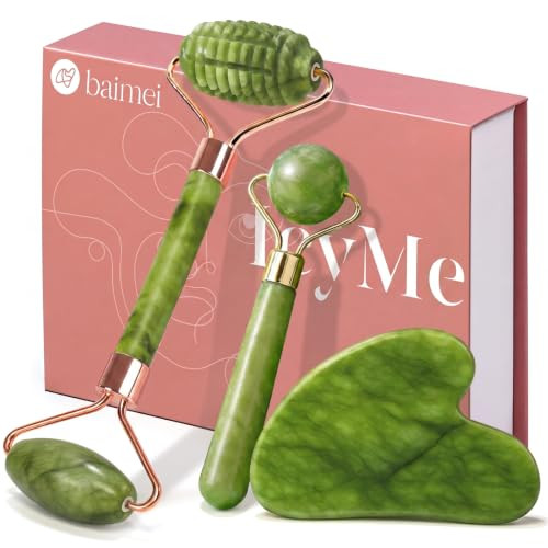 BAIMEI IcyMe Gua Sha & Jade Face Roller for Reducing Puffiness,Skin Firming | Amazon (US)