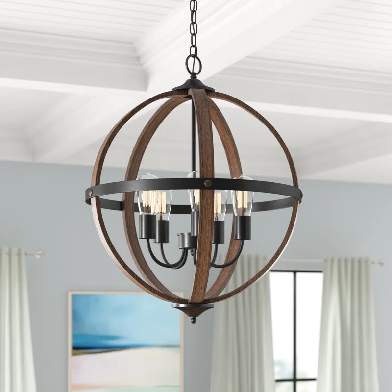 Bartelso 5 - Light Unique Globe Chandelier | Wayfair North America