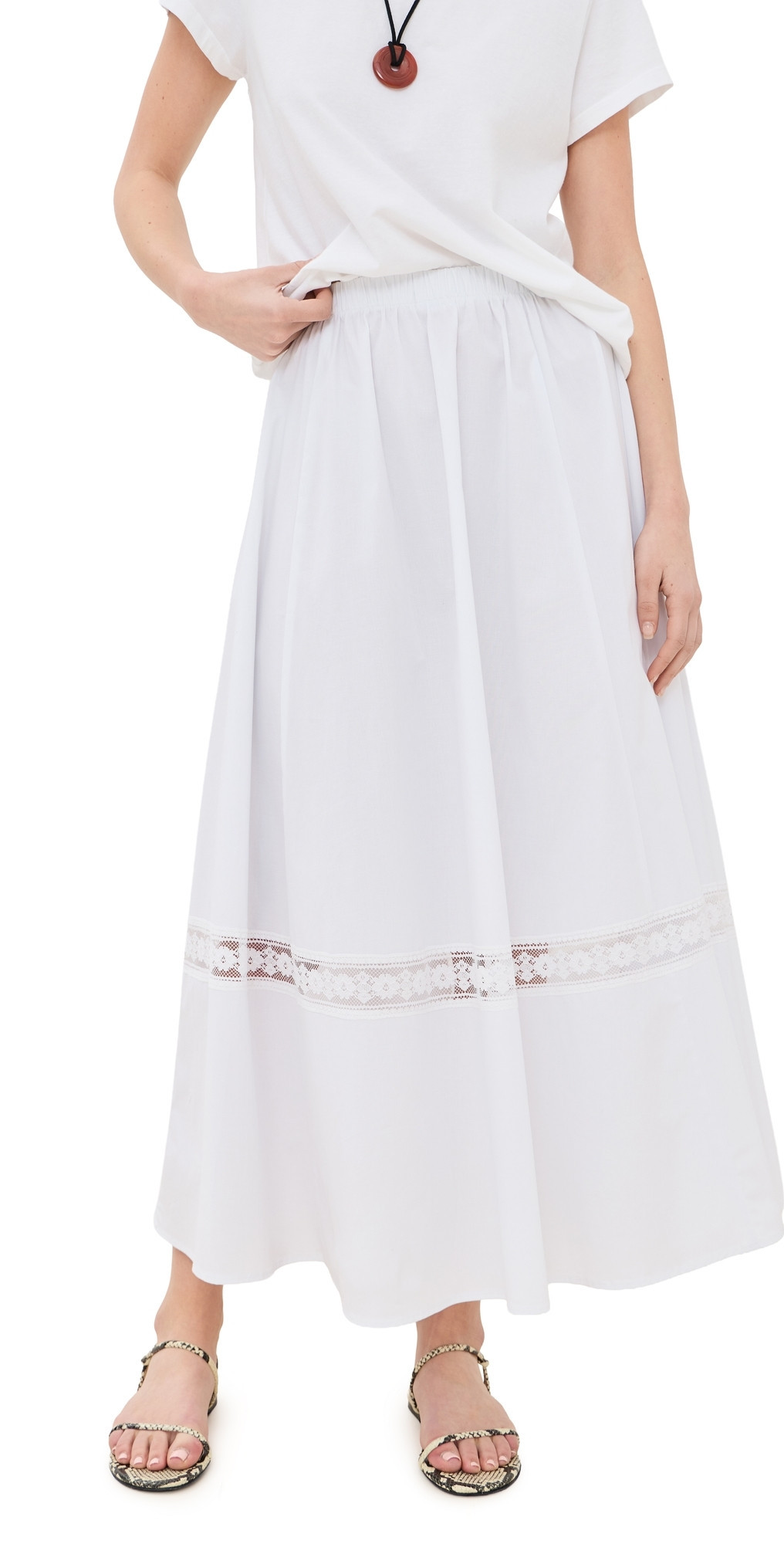 LE BOP LE BOP x Mally K. Goldman Carey Skirt White XS | Shopbop