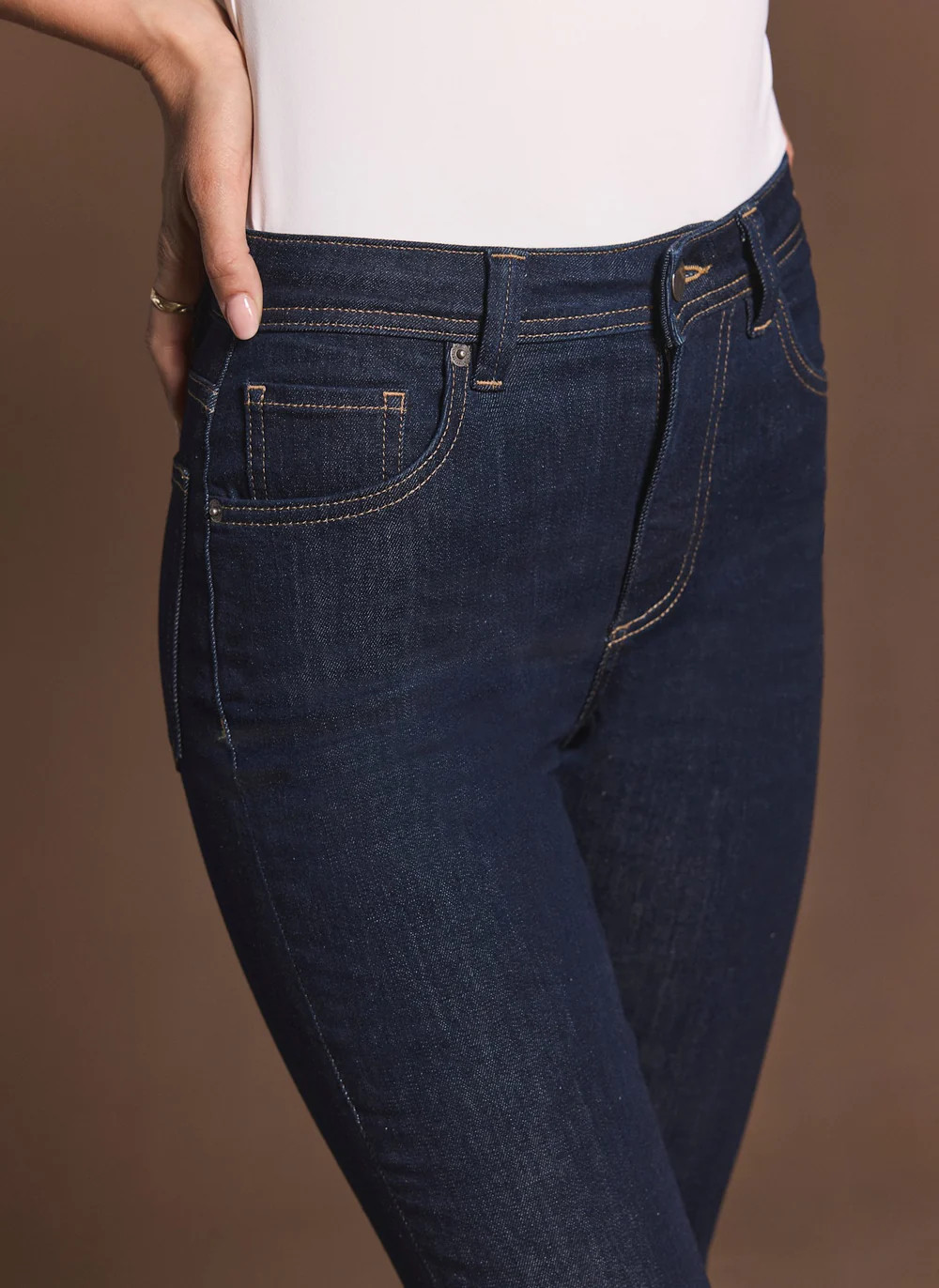 Mid Indigo Sculpting Skinny Jeans | Mint Velvet