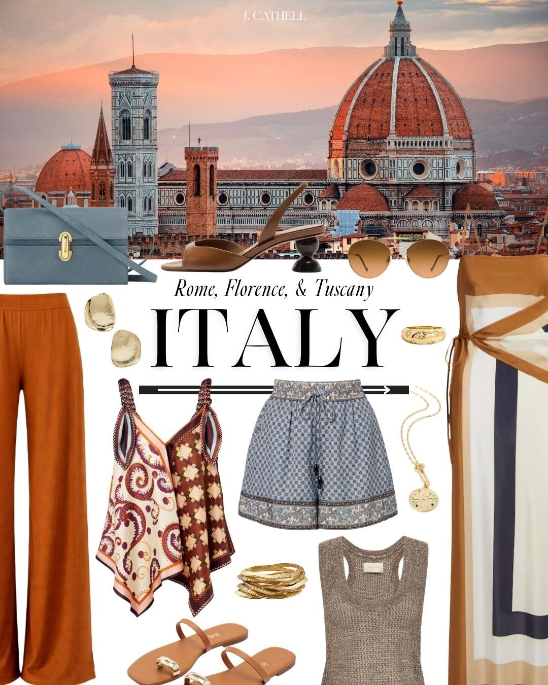 Italy, beautifully done 🇮🇹✨

If Italy is on your travel list, this 7-day itinerary through Rome, Florence, and the Tuscan countryside is the route I recommend again and again. It blends iconic history, incredible art and fashion, and vineyard-covered landscapes — all paced in a way that lets you actually enjoy it.

Think long lunches, sunset walks, beautiful hotels, and unforgettable wine. It’s Italy experienced slowly and intentionally — whether it’s your first trip or your fifth.

Sharing the looks I’d pack for this itinerary — polished travel sets, chic walking shoes for cobblestone streets, breezy dresses for Tuscany, and effortless pieces for evenings out. Save for future travel plans and tap to shop. ✨#ItalyTravel #RomeStyle #FlorenceStyle #TuscanStyle #TravelWardrobe #EuroSummer #

#LTKootd #LTKOver40 #LTKTravel