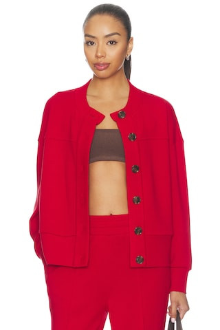 Varley Olwen Button Front Sweater in Red. - size XS | Revolve Clothing (Global)