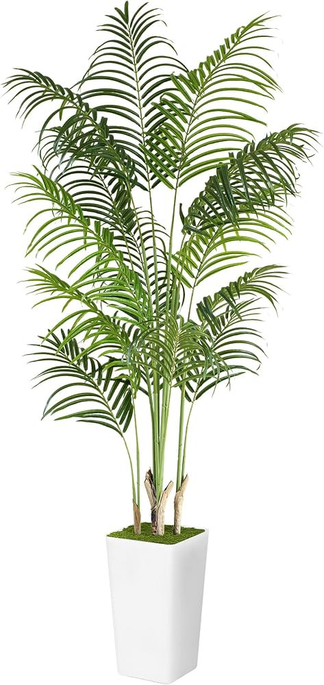 Artificial Palm Tree 6Ft Tall Fake Plants Faux Silk Tropical Areca Floor Potted Plants for Home L... | Amazon (US)