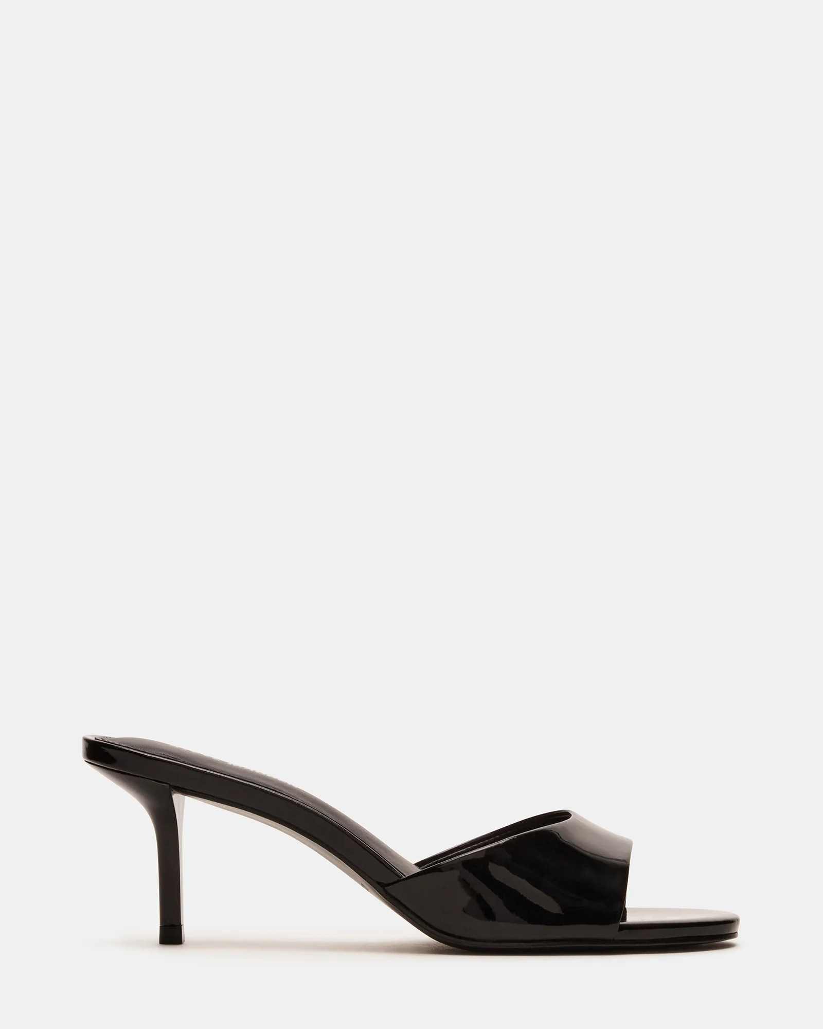 KENDRIX BLACK Leather Mule Heel | Women's Heels | Steve Madden (US)