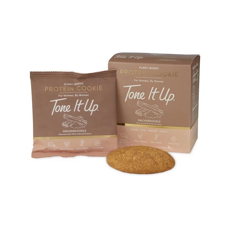 Tone It Up Plant Based Protein Cookies, Snickerdoodle, 10g Protein, 4 Count | Walmart (US)