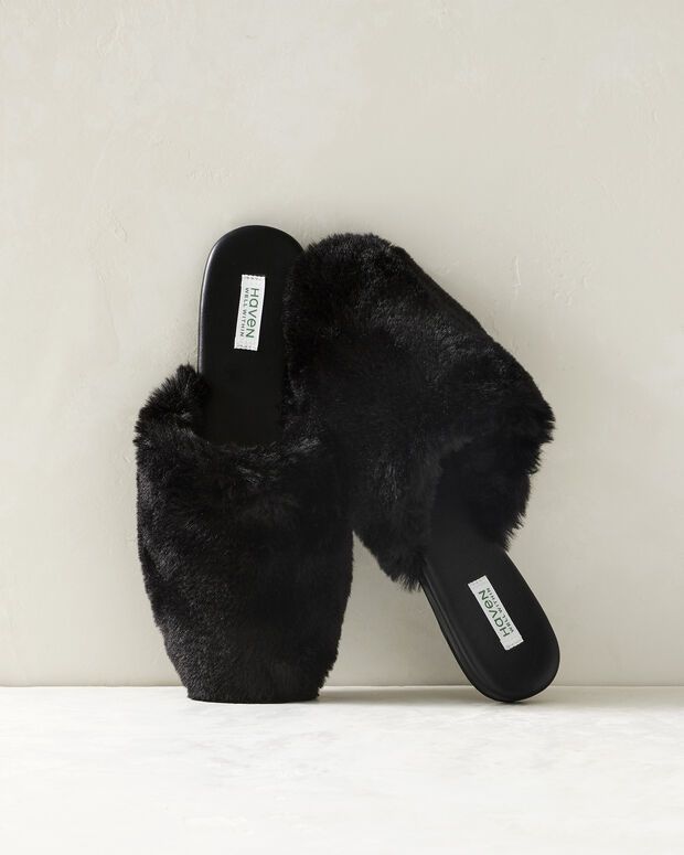 Faux Fur Mule Slides | Haven Well Within