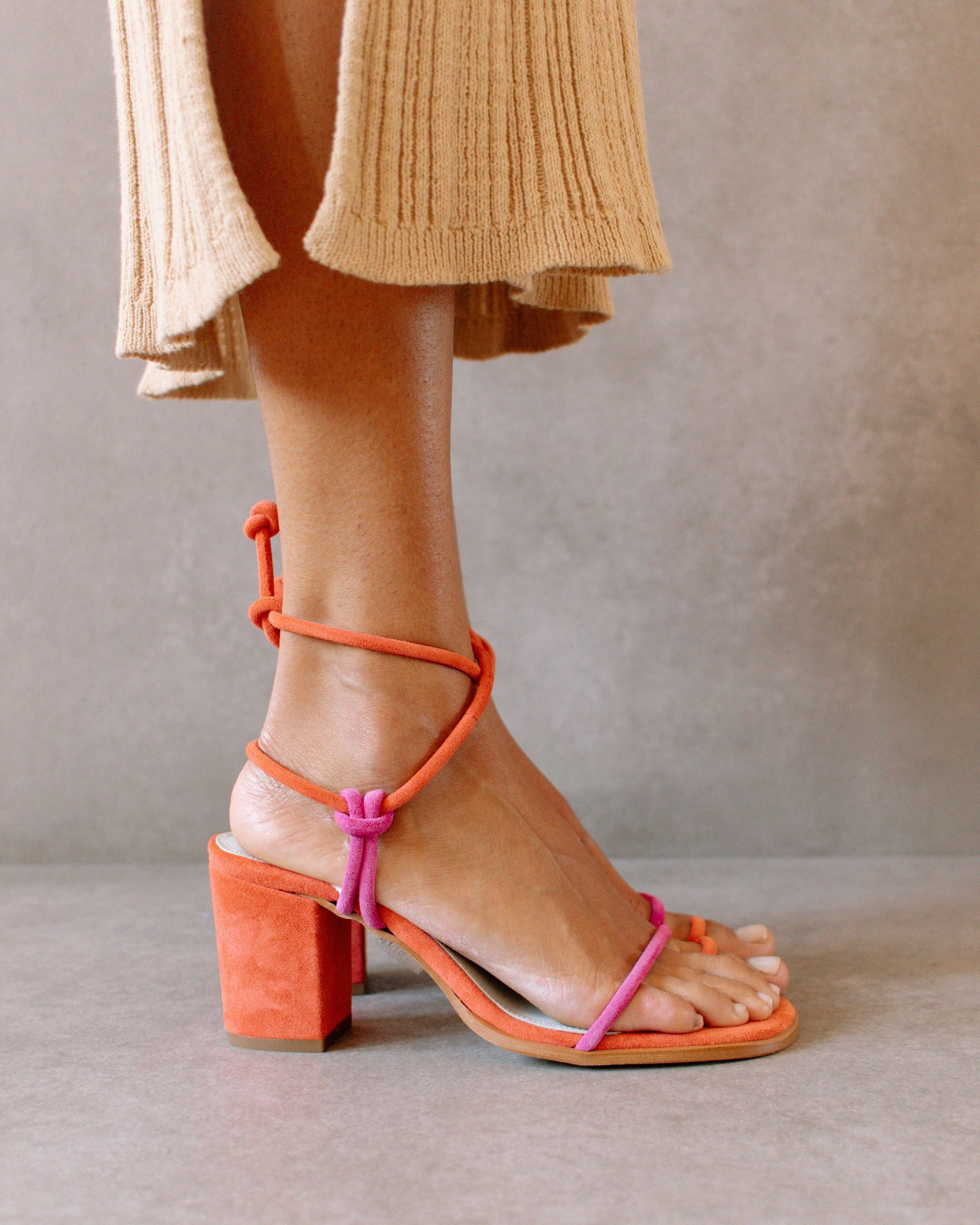 Grace Magenta Orange | Pink and orange heels | Alohas FR
