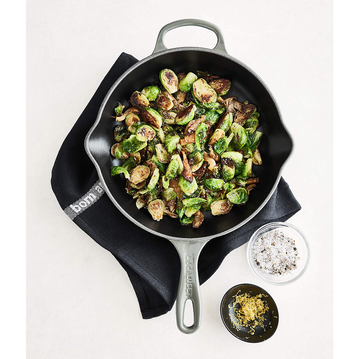 Le Creuset Signature 10.25" Thyme Enameled Cast Iron Skillet + Reviews | Crate & Barrel | Crate & Barrel