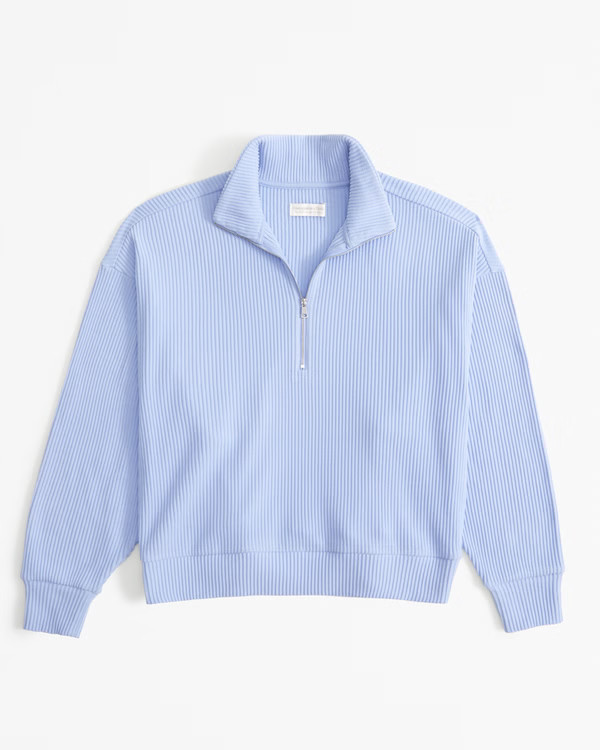 Lounge Cozy Rib Mock Half-Zip | Abercrombie & Fitch (US)
