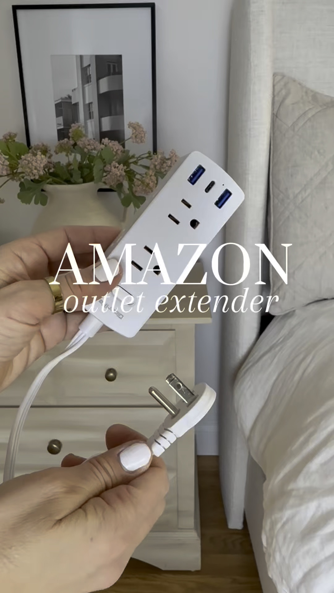 Love this outlet extender that fits perfectly behind my bed! Out outlet was out of reach before! It has an ultra thin head that fits being any furniture. Also has mounting holes on the back to install on a wall or furniture 🙌🏼

#LTKHome #LTKWatchNow #LTKFindsUnder50