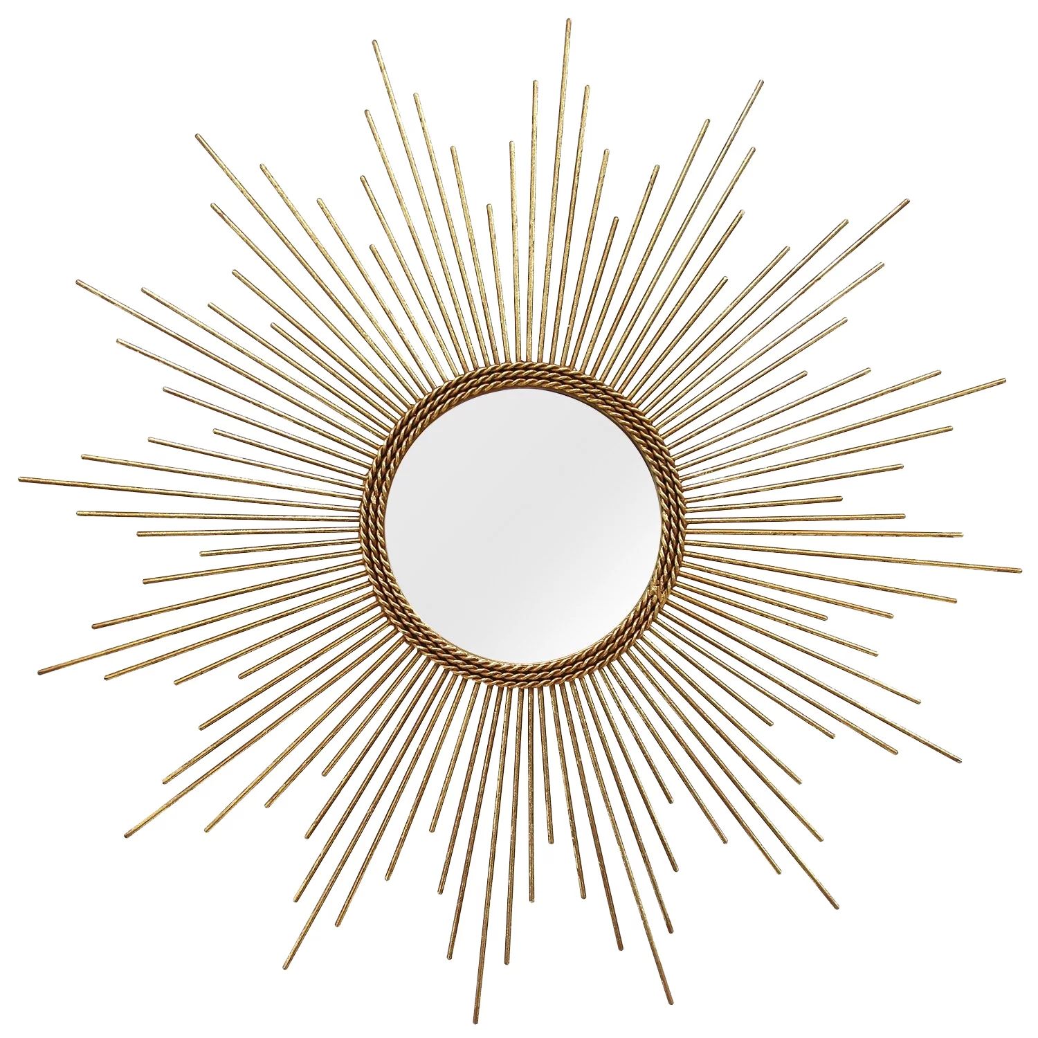 27.5" Sun Mirrors for Wall Decor Living Room, Gold Sunburst Wall Accent Mirror, Modern Hanging Wa... | Walmart (US)