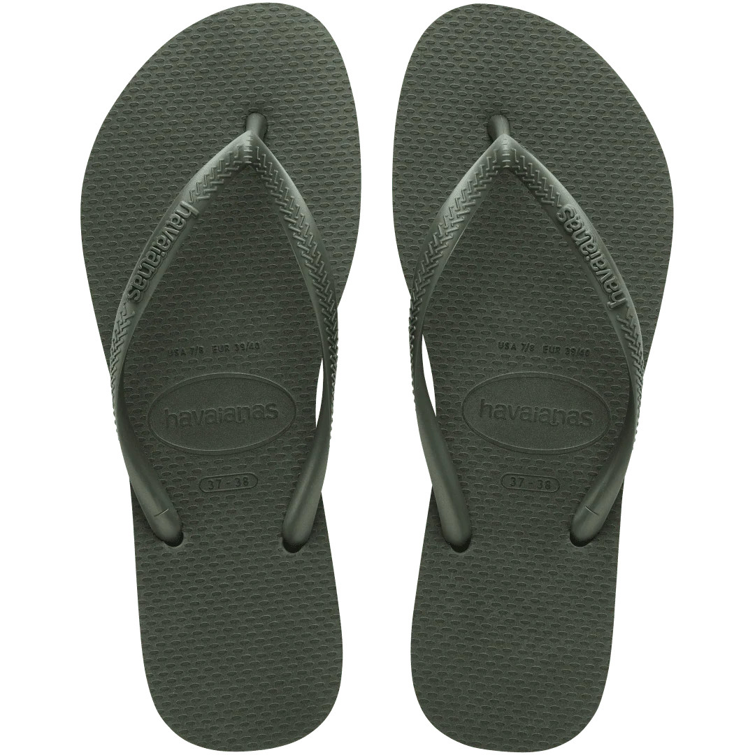Women's Slim Flip Flops Olive Green | Havaianas | Havaianas