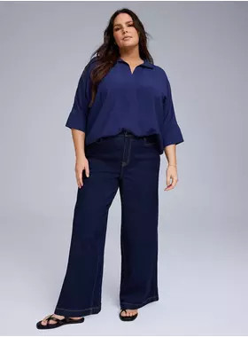 Belle Isle Crop High-Rise Wide Leg Jean | Torrid (US & Canada)