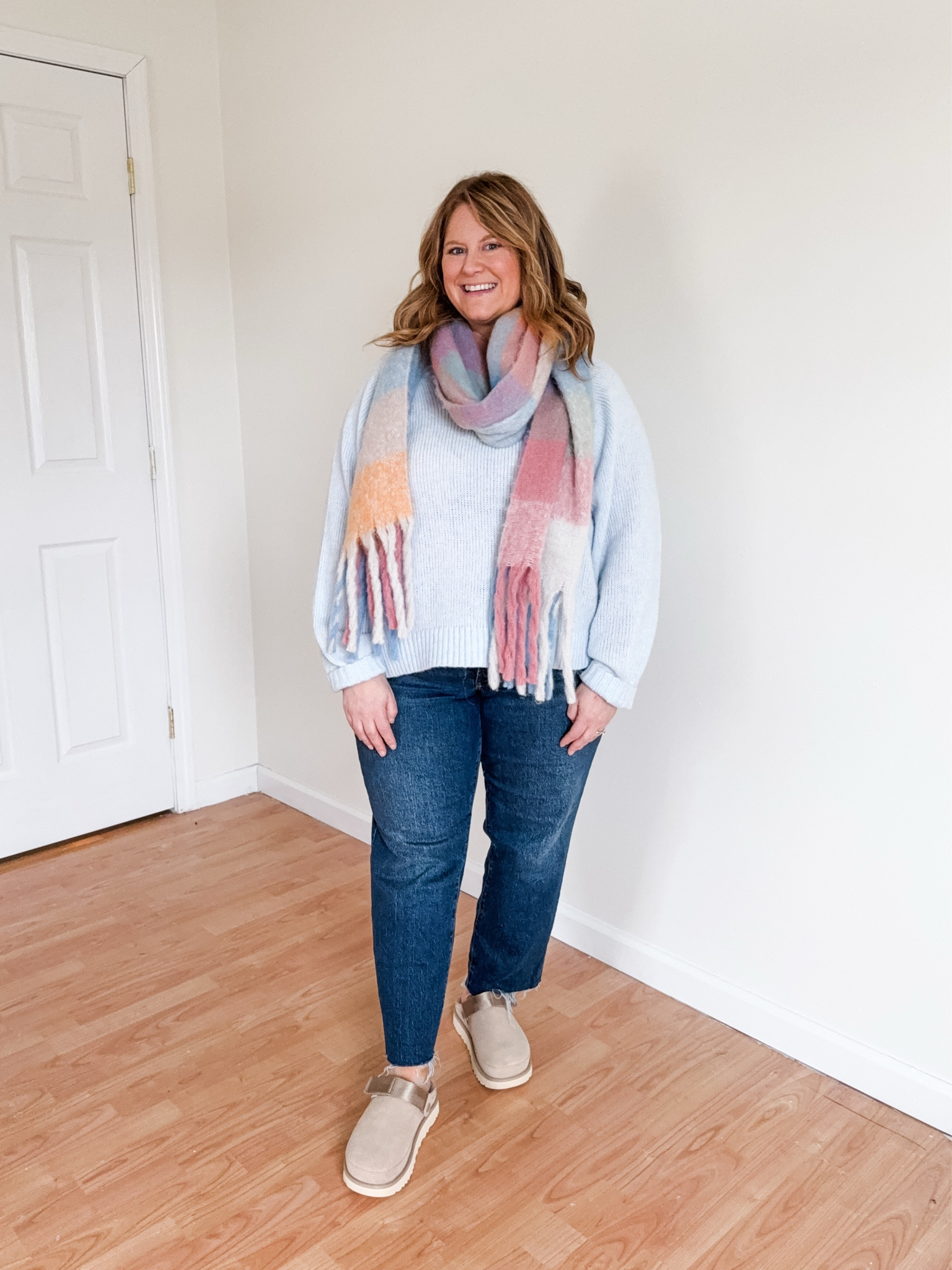 Wearing an XL in my sweater and a 14 petite in my straight jeans  

#LTKMidsize #LTKPetite #LTKSeasonal