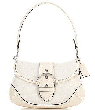 COACH Soho Signature Jacquard Belted Shoulder Bag - Cloud | Dillard's