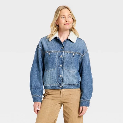 Women's Bubble Denim Jacket - Universal Thread™ Light Wash | Target