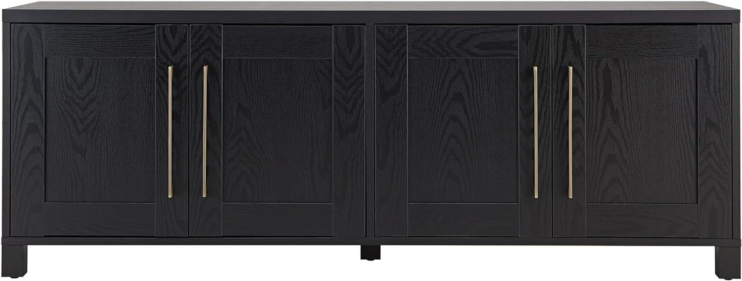 Henn&Hart Rectangular TV Stand for TV's up to 80" in Black Grain, TV Stands for the Living Room | Amazon (US)