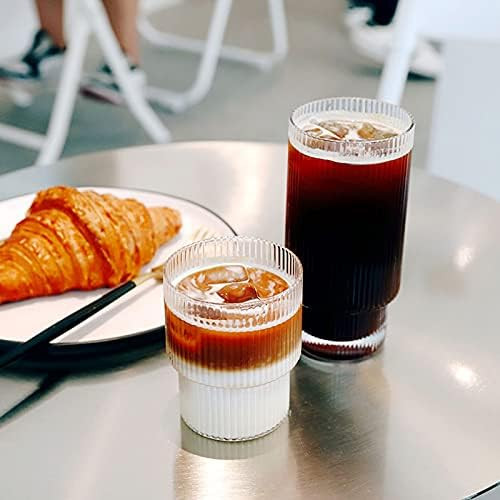 Glass Cup Coffee Mug, Origami Style Transparent Tea Set Heat Resistant Glassware, Wine Ice Beer C... | Amazon (US)