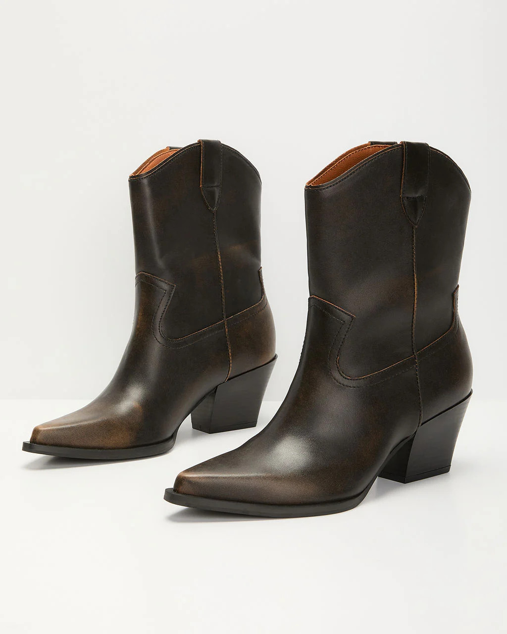 Clarkson Distressed Western Booties | VICI