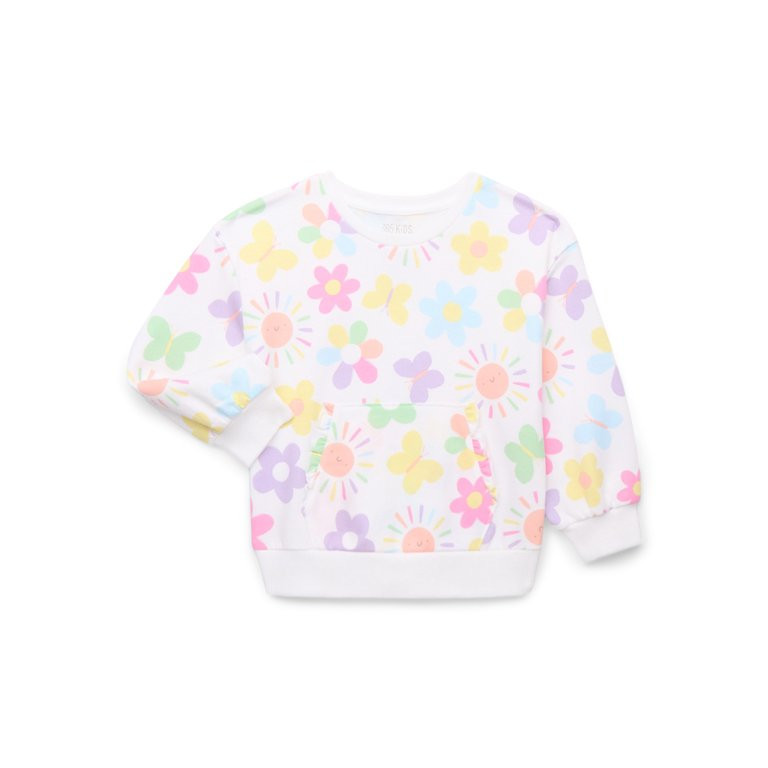 365 Kids from Garanimals Girls Fleece Top with Long Sleeves, Sizes 4-10 | Walmart (US)