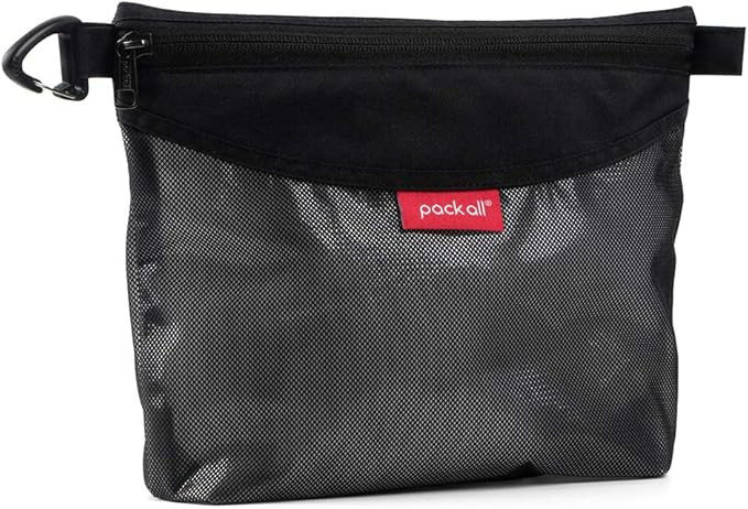 pack all Water-Resistant Material Zipper Pouch, Mesh Zipper Bags for Storage, Travel, Office (Bla... | Amazon (US)
