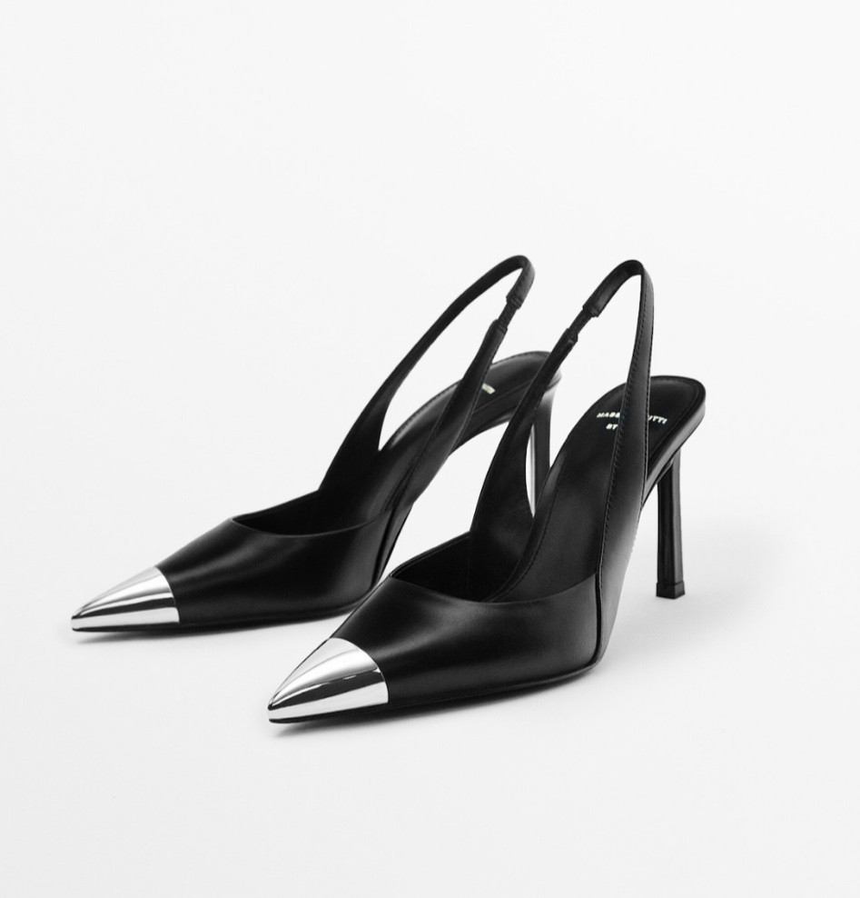 Metallic cap toe sling back, pump, silver toe pump. Have been looking for a designer inspired shoe for awhile. These are going quick!!!
Massimo dutti

#LTKshoecrush #LTKFind #LTKstyletip
