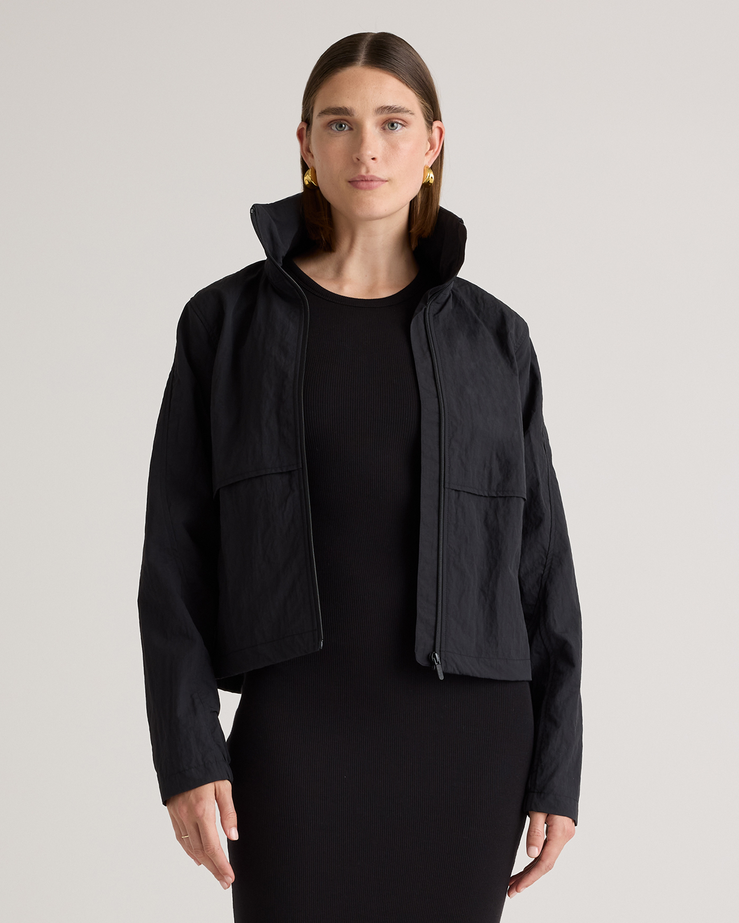 Quince | Women's Water Repellent Windbreaker Jacket in Praline, Size Large, Nylon | Quince