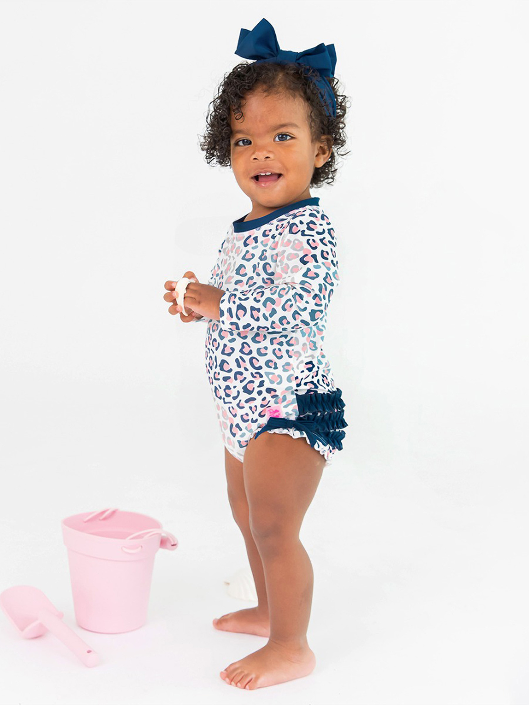 Long Sleeve One Piece Rash Guard | RuffleButts / RuggedButts