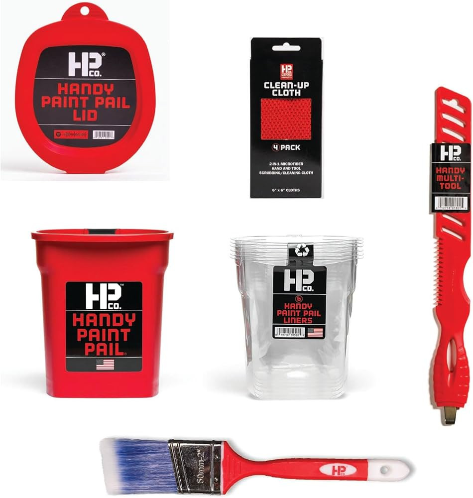 Kit That Includes a Paint Pail, 6-Pack Liners, Lid, 2 inch Brush, Multi-Tool, and Clean-up Cloth | Amazon (US)