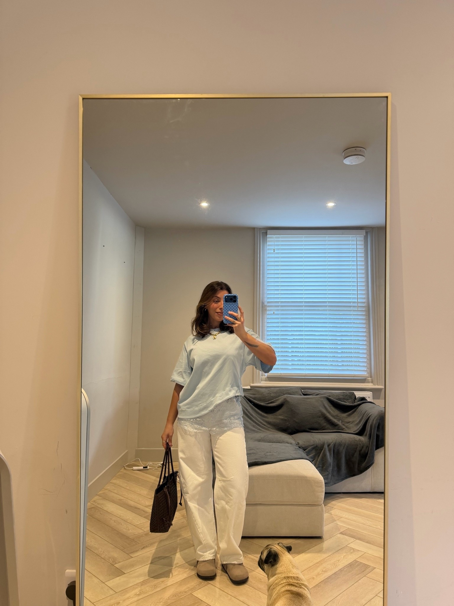 Petite style, oversized outfit, tshirt, oversized tee, lace, detail, white jeans, barrel leg, topshop, asos, asos design, summer, spring, ss26, clogs, Birkenstock, woven bag, colour, stylish, fashion

#LTKspring #LTKuk #LTKpetite