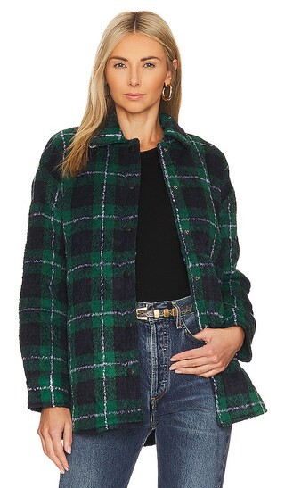 Belle Plaid Shacket in Ponderosa Pine | Revolve Clothing (Global)