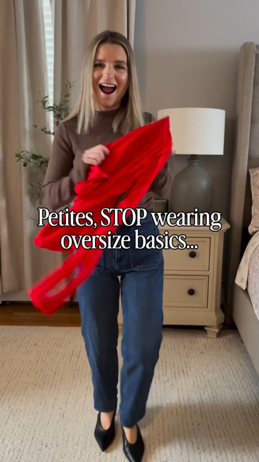 Literally the perfect basic tee - fits petites like a glove! Also it’s on MAJOR sale— $27!!!! ❄️ ❤️ 

* wearing size XS in the tops and size 24 in the jeans! (Favorite jeans!) 

Comment BASIC for a 🔗 

#petitebasics #petitestyle #petitehacks #stylehacks #petitestyle petite style ootd outfitinspo grwm winterlooks winter denim petitedenim petitetops basic tops