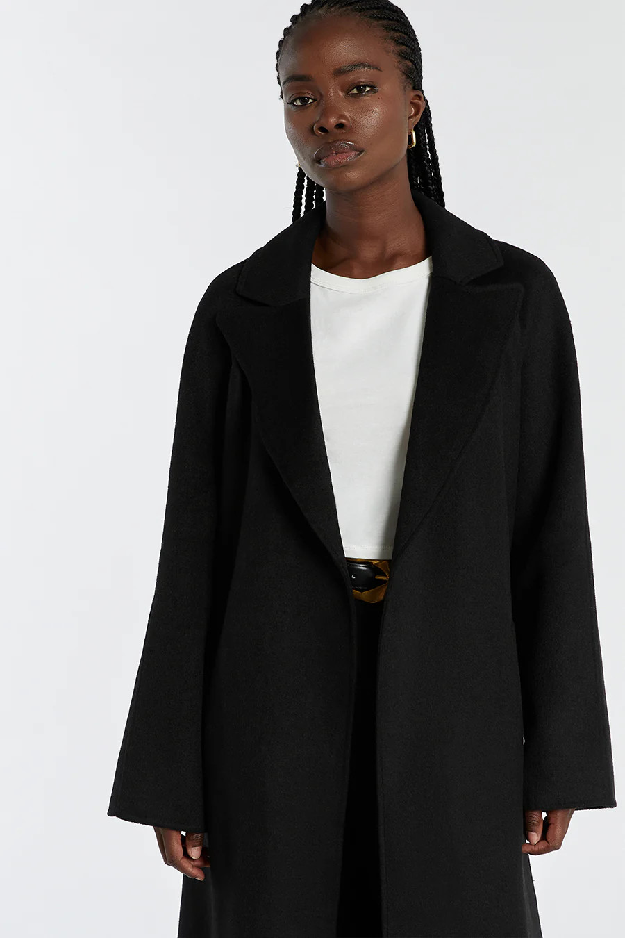MATILDA BLACK WOOL FELT COAT | DISSH