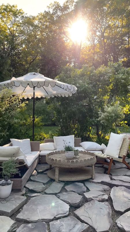 My little slice of English Garden coming together… sectional is on sale! 

Outdoor sectional, patio umbrella, scalloped table, scalloped umbrella, wicker sectional, Home Goods, Target, outdoor pillows, Safavieh, Overstock, Lowes, outdoor entertaining, backyard, landscaping

#LTKSeasonal #LTKFind #LTKhome