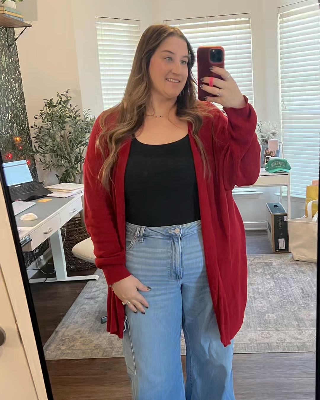 Friday #ootd for #wfh ❤️ 

#LTKPlusSize #LTKHoliday