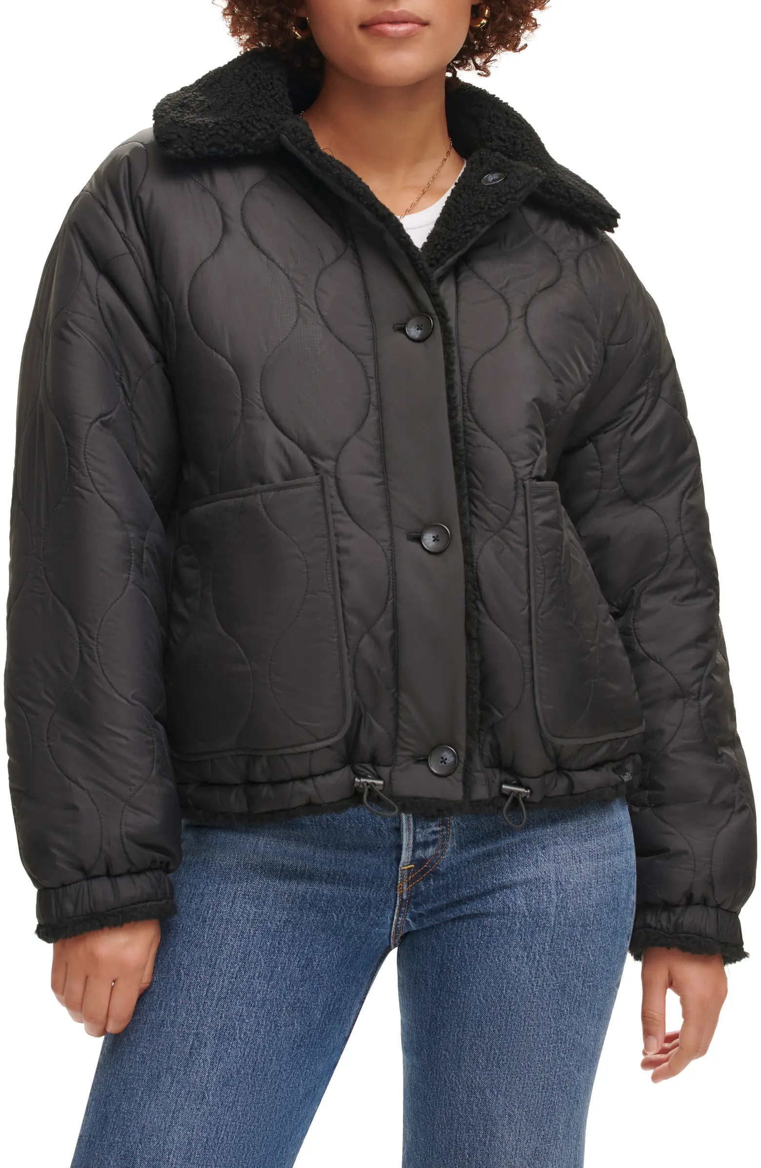 Levi's Quilted High Pile Fleece Reversible Jacket | Nordstromrack | Nordstrom Rack