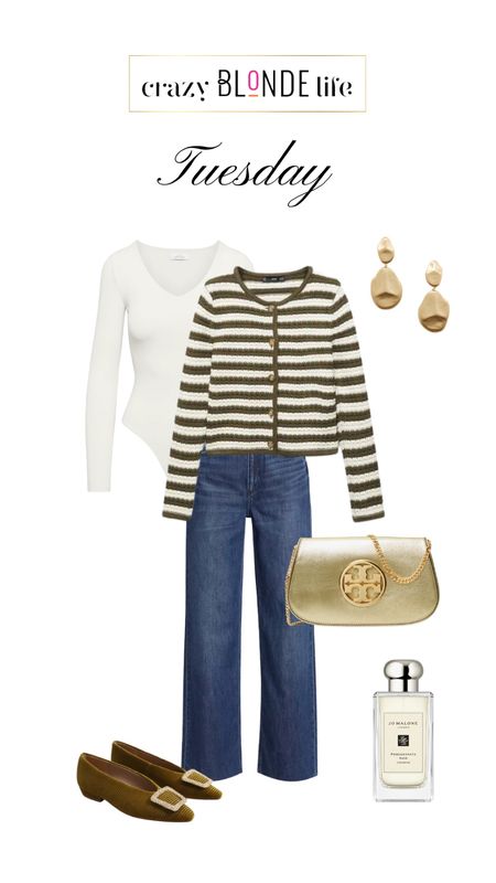 Stripes are in this fall and this great cardigan from J. Crew is a close staple. Pair with a bodysuit, relaxed denim and good accessories  

#LTKstyletip #LTKshoecrush #LTKworkwear