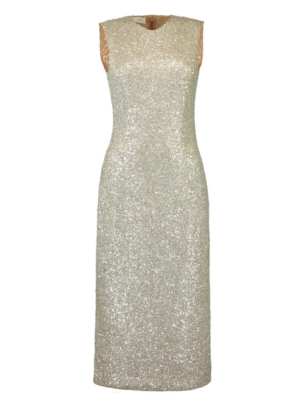 Michael Kors Collection sequin sheath midi dress - Silver | Farfetch Global