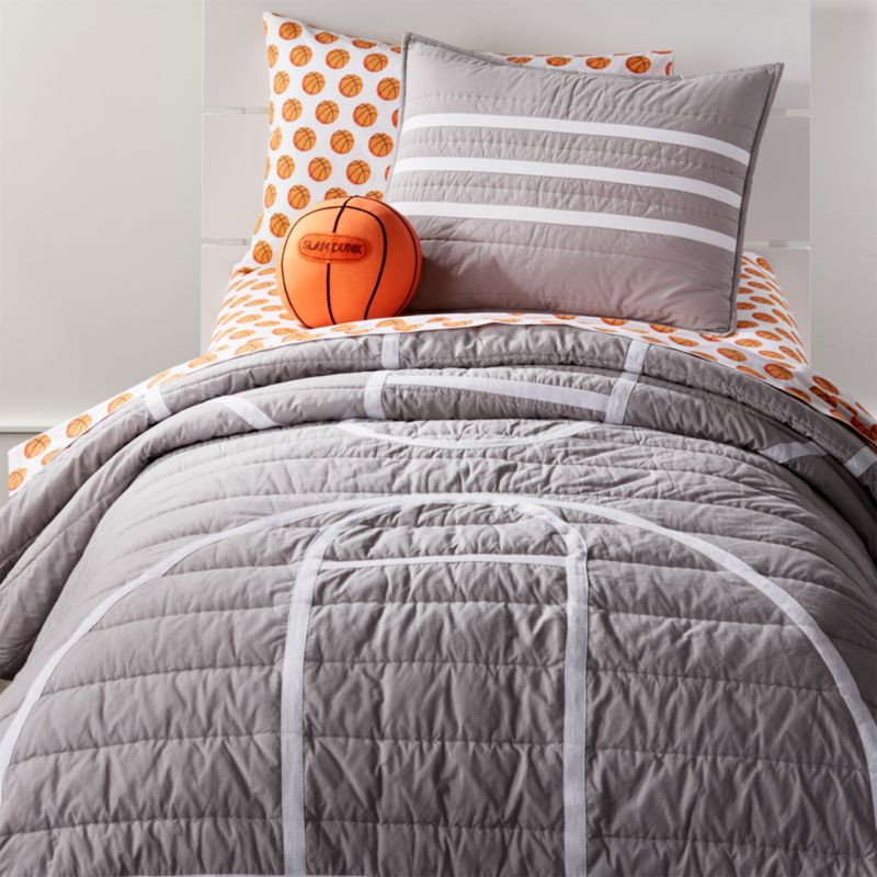 Kids Twin Basketball Quilt + Reviews | Crate & Kids | Crate & Barrel