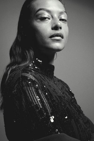 Sequined blouse - Black - Ladies | H&M GB | H&M (UK, MY, IN, SG, PH, TW, HK)