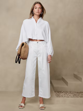 High-Rise Wide-Leg Cropped Jean | Banana Republic Factory