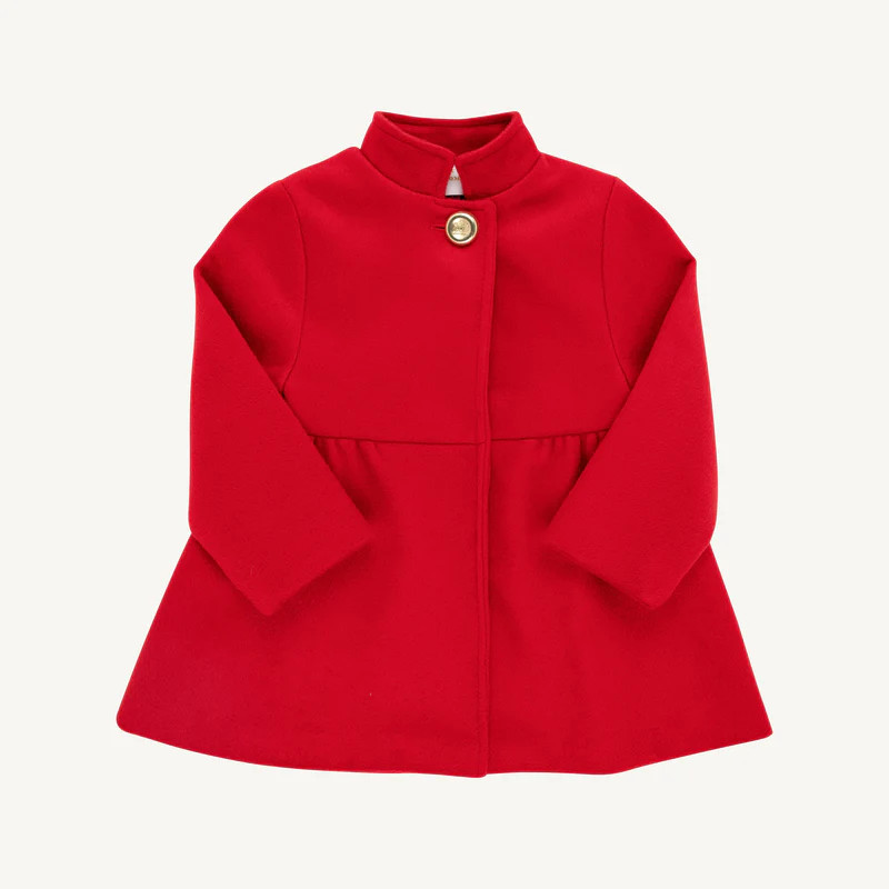 Penelope Peacoat - Richmond Red with Nantucket Navy Lining | The Beaufort Bonnet Company